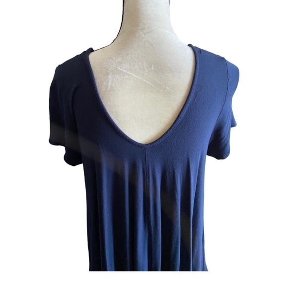 NWOT-PAULINA PLUS-NAVY BLUE TRAPEZE TOP-SIZE 1X - Picture 6 of 7